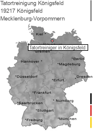 Tatortreinigung Königsfeld, 19217 Königsfeld