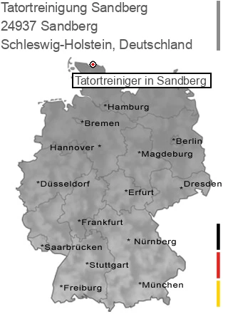 Tatortreinigung Sandberg, 24937 Sandberg
