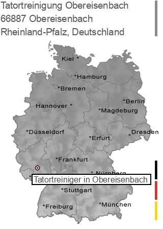 Tatortreinigung Obereisenbach, 66887 Obereisenbach