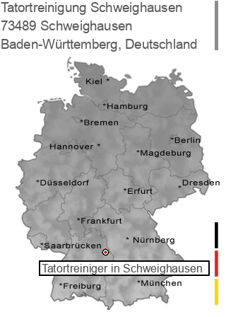 Tatortreinigung Schweighausen, 73489 Schweighausen