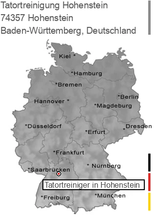 Tatortreinigung Hohenstein, 74357 Hohenstein