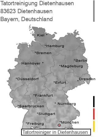Tatortreinigung Dietenhausen, 83623 Dietenhausen