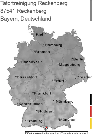 Tatortreinigung Reckenberg, 87541 Reckenberg