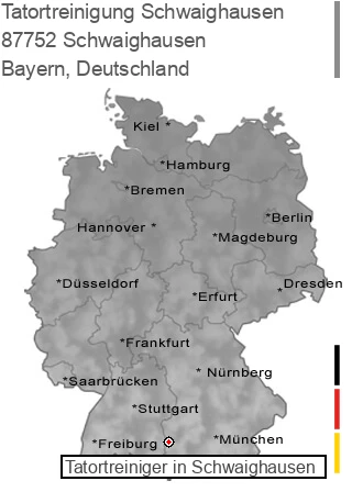 Tatortreinigung Schwaighausen, 87752 Schwaighausen