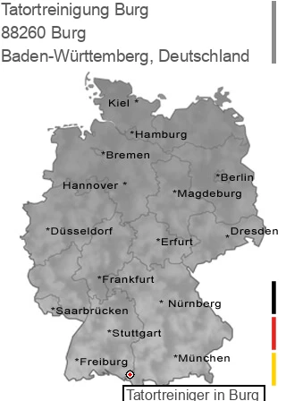 Tatortreinigung Burg, 88260 Burg