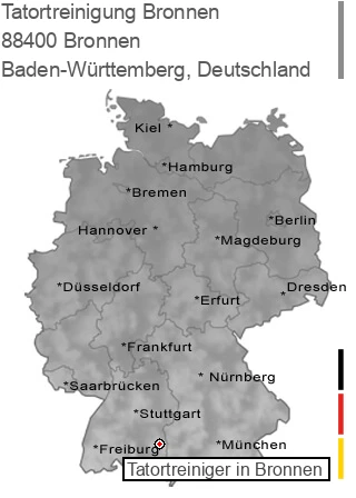Tatortreinigung Bronnen, 88400 Bronnen