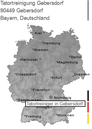 Tatortreinigung Gebersdorf, 90449 Gebersdorf