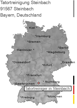 Tatortreinigung Steinbach, 91567 Steinbach