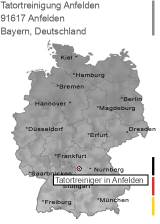 Tatortreinigung Anfelden, 91617 Anfelden