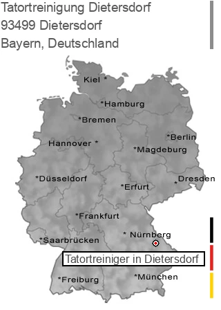 Tatortreinigung Dietersdorf, 93499 Dietersdorf
