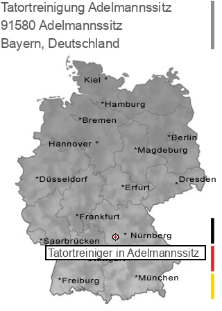 Tatortreinigung Adelmannssitz, 91580 Adelmannssitz