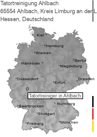 Tatortreinigung Ahlbach, Kreis Limburg an der Lahn, 65554 Ahlbach