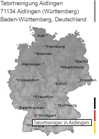 Tatortreinigung Aidlingen (Württemberg), 71134 Aidlingen