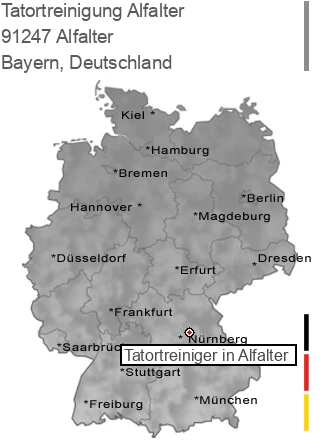 Tatortreinigung Alfalter, 91247 Alfalter