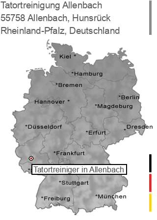Tatortreinigung Allenbach, Hunsrück, 55758 Allenbach