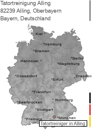 Tatortreinigung Alling, Oberbayern, 82239 Alling