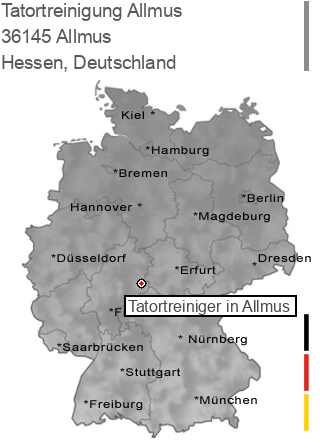 Tatortreinigung Allmus, 36145 Allmus
