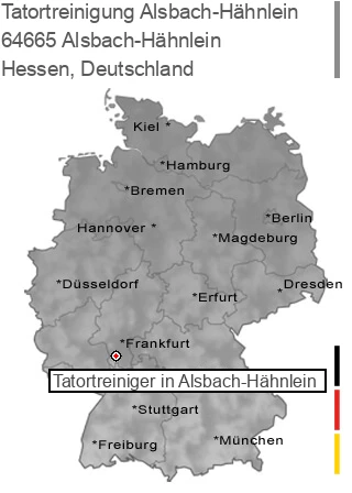 Tatortreinigung Alsbach-Hähnlein, 64665 Alsbach-Hähnlein