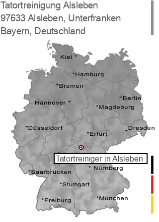 Tatortreinigung Alsleben, Unterfranken, 97633 Alsleben