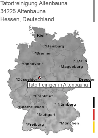 Tatortreinigung Altenbauna, 34225 Altenbauna
