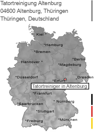 Tatortreinigung Altenburg, Thüringen, 04600 Altenburg