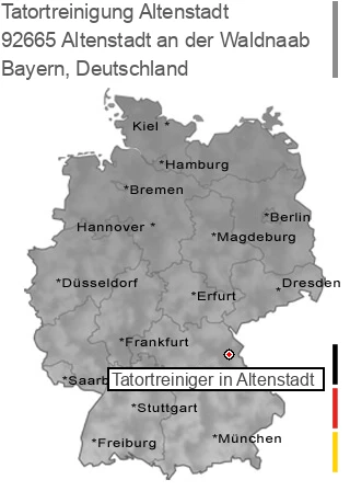 Tatortreinigung Altenstadt an der Waldnaab, 92665 Altenstadt