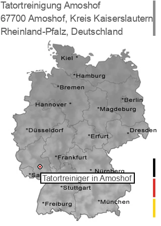 Tatortreinigung Amoshof, Kreis Kaiserslautern, 67700 Amoshof