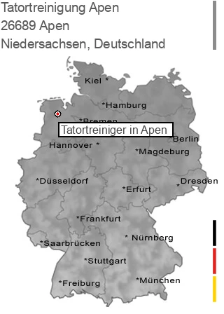 Tatortreinigung Apen, 26689 Apen