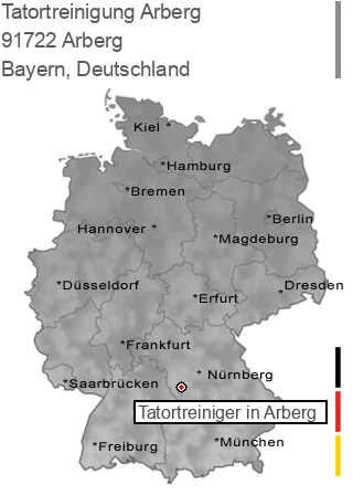 Tatortreinigung Arberg, 91722 Arberg