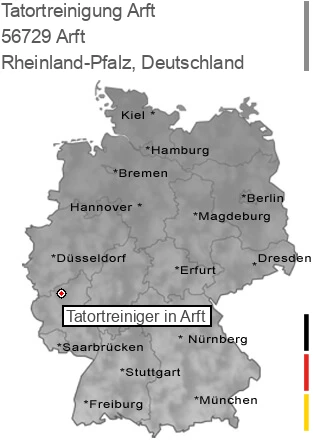 Tatortreinigung Arft, 56729 Arft