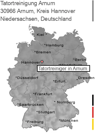 Tatortreinigung Arnum, Kreis Hannover, 30966 Arnum