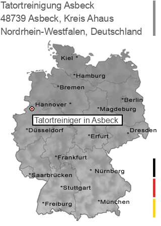 Tatortreinigung Asbeck, Kreis Ahaus, 48739 Asbeck