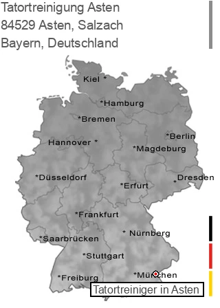 Tatortreinigung Asten, Salzach, 84529 Asten