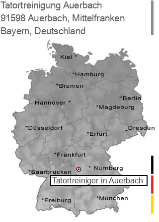 Tatortreinigung Auerbach, Mittelfranken, 91598 Auerbach