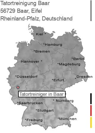 Tatortreinigung Baar, Eifel, 56729 Baar