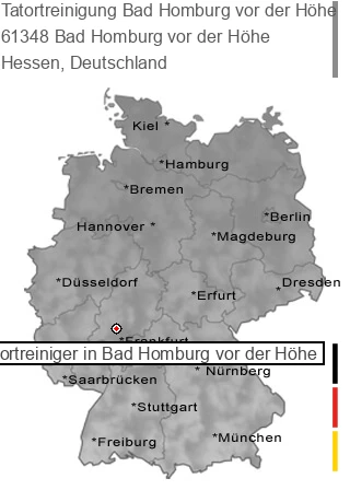 Tatortreinigung Bad Homburg vor der Höhe, 61348 Bad Homburg vor der Höhe