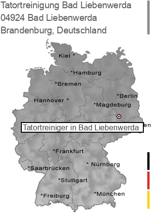 Tatortreinigung Bad Liebenwerda, 04924 Bad Liebenwerda