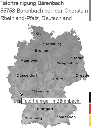 Tatortreinigung Bärenbach bei Idar-Oberstein, 55758 Bärenbach