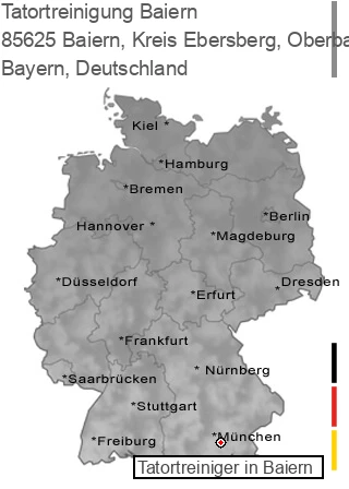Tatortreinigung Baiern, Kreis Ebersberg, Oberbayern, 85625 Baiern