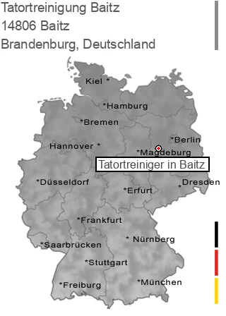 Tatortreinigung Baitz, 14806 Baitz