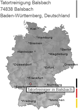 Tatortreinigung Balsbach, 74838 Balsbach