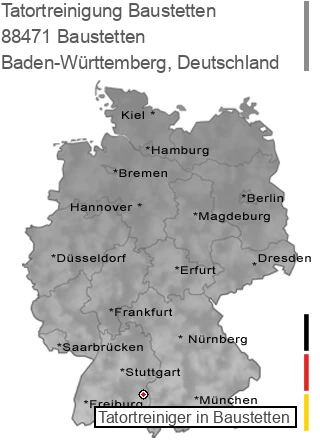 Tatortreinigung Baustetten, 88471 Baustetten