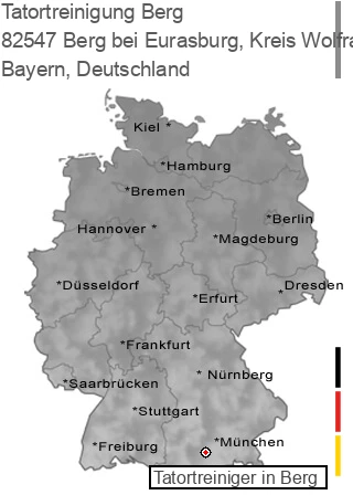 Tatortreinigung Berg bei Eurasburg, Kreis Wolfratshausen, 82547 Berg