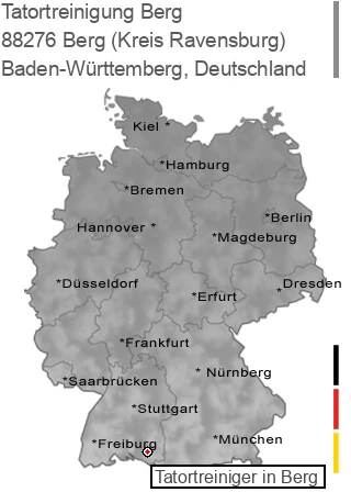 Tatortreinigung Berg (Kreis Ravensburg), 88276 Berg