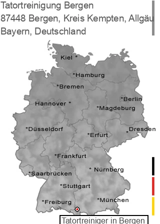 Tatortreinigung Bergen, Kreis Kempten, Allgäu, 87448 Bergen
