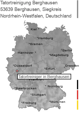 Tatortreinigung Berghausen, Siegkreis, 53639 Berghausen