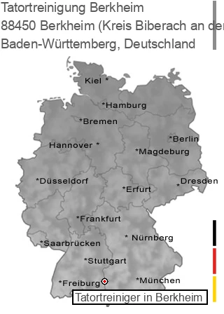 Tatortreinigung Berkheim (Kreis Biberach an der Riß), 88450 Berkheim