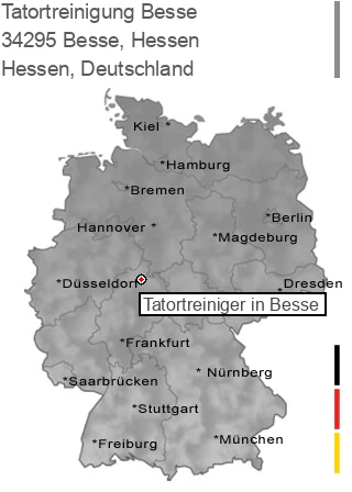Tatortreinigung Besse, Hessen, 34295 Besse