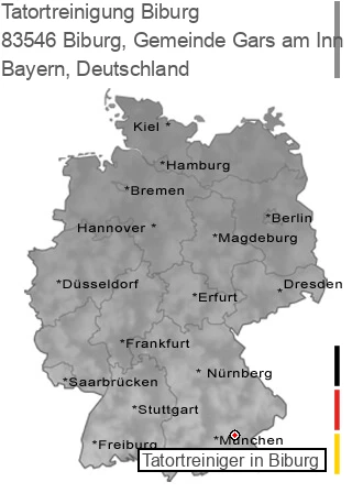 Tatortreinigung Biburg, Gemeinde Gars am Inn, 83546 Biburg