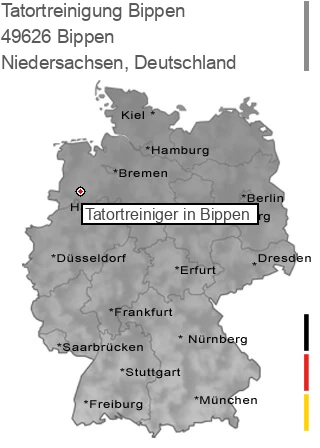 Tatortreinigung Bippen, 49626 Bippen